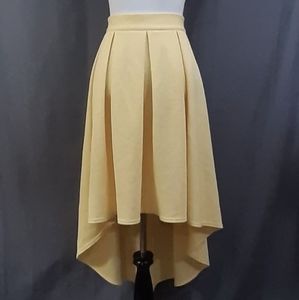 She + Sky Hi Low Yellow Skirt Size S